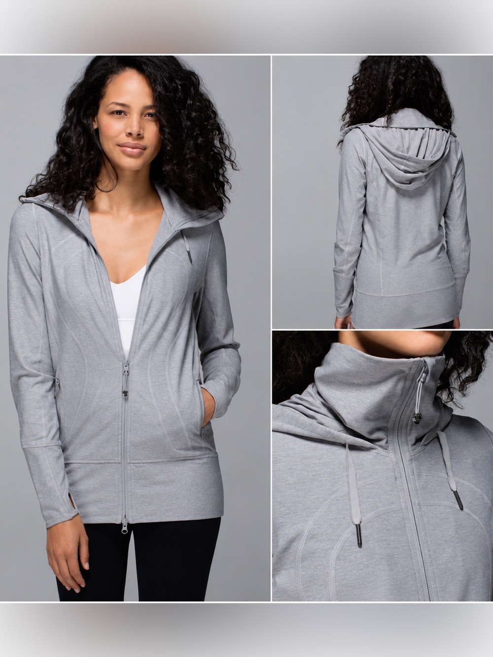 Lululemon stride jacket II luon 6 heathered medium grey ambient grey